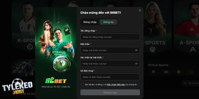 Các bước thực hiện để trở thành hội viên 86BET