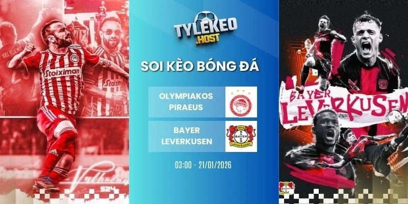 Soi ty le keo Olympiakos Piraeus vs Bayer Leverkusen