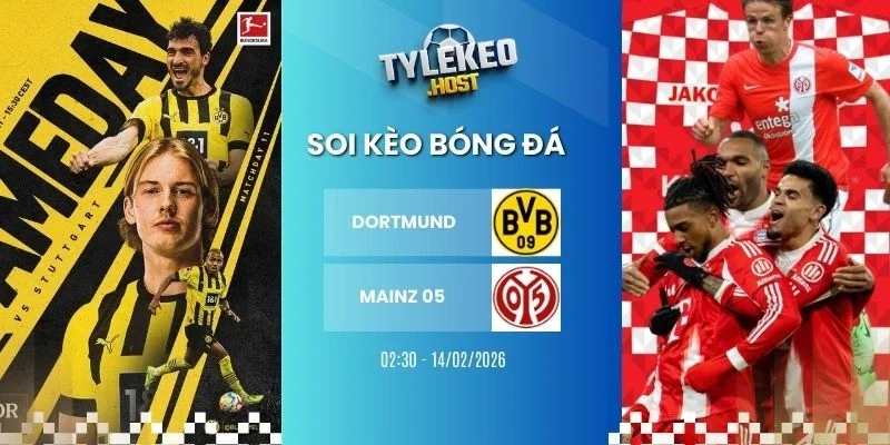 Tỷ lệ kèo nhà cái Dortmund vs Mainz 05 - Bundesliga, 14/02/2026